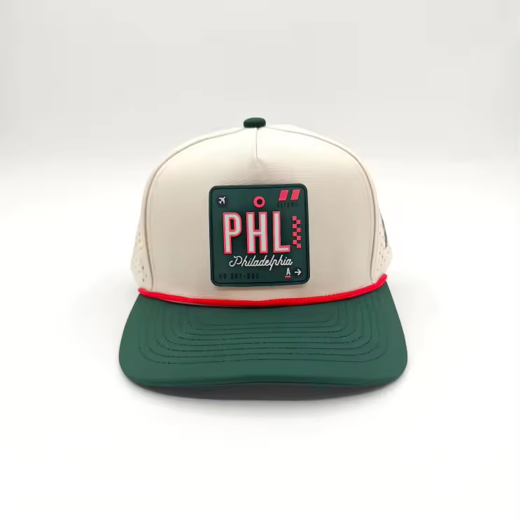 Front view of Philly Hat featuring bold embroidered Philly design and structured crown for a clean, stylish look.