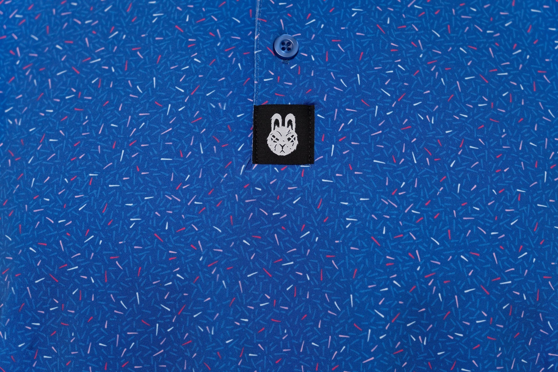 Detailed view of the collar and stitching on The Big Bang Golf Polo, showing premium craftsmanship and comfortable fit for golfers.