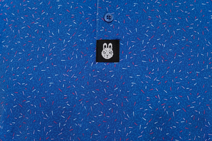 Detailed view of the collar and stitching on The Big Bang Golf Polo, showing premium craftsmanship and comfortable fit for golfers.