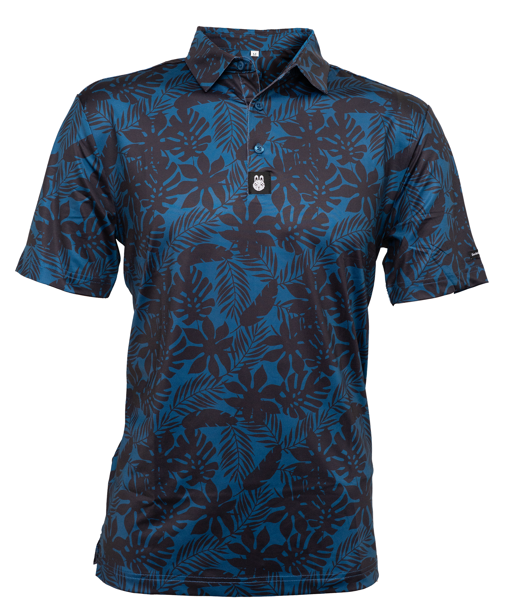 Front view of The Villages golf polo, featuring a clean, classic design, breathable fabric, and a comfortable athletic fit, perfect for active living on and off the course.