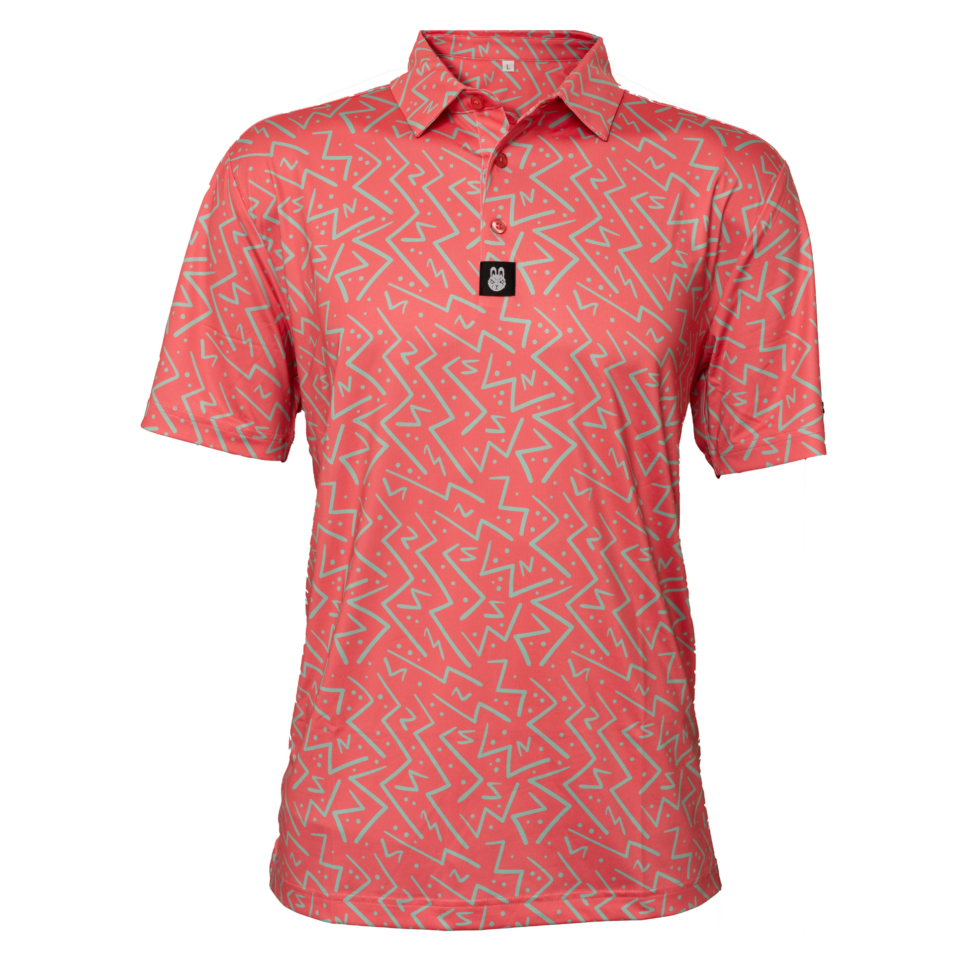 Front view of the Dolph Ziggler Golf Polo – bold, performance polo for men with a stylish fit, designed for comfort and mobility on the golf course.