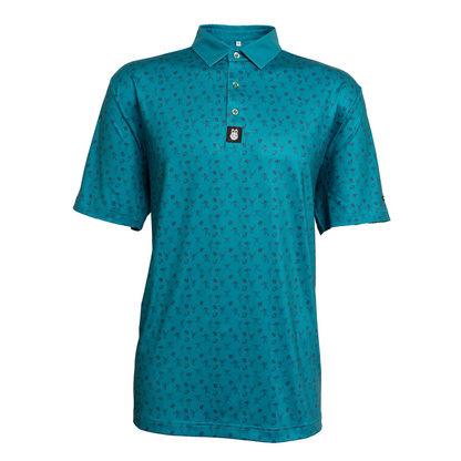 Front view of The Gang Gets Invincible Polo, featuring Philadelphia Eagles-inspired design with bold team colors and logo, perfect for showing your Eagles pride.